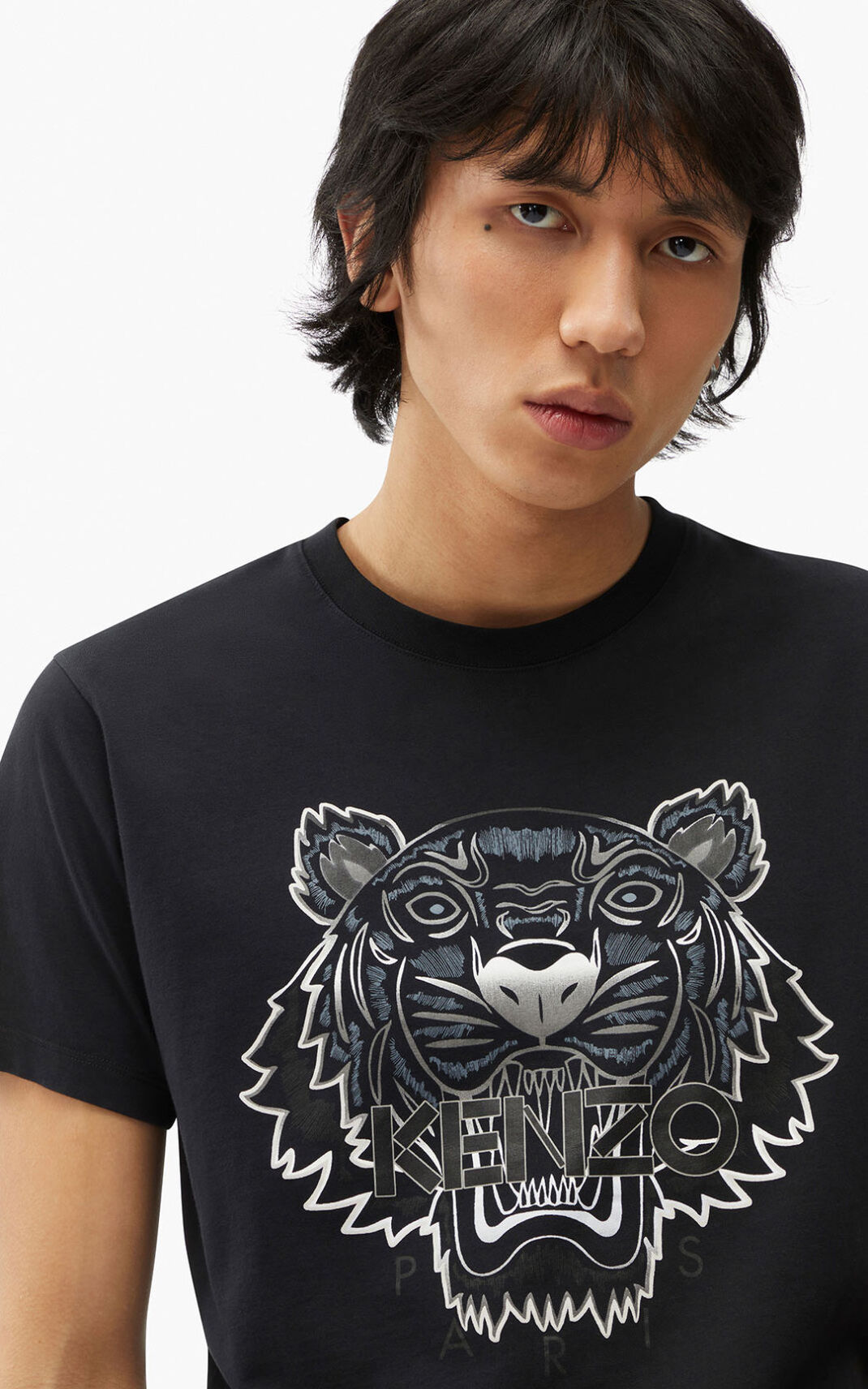 Kenzo Gradient Tiger Moška Majice Črna SI-4567308